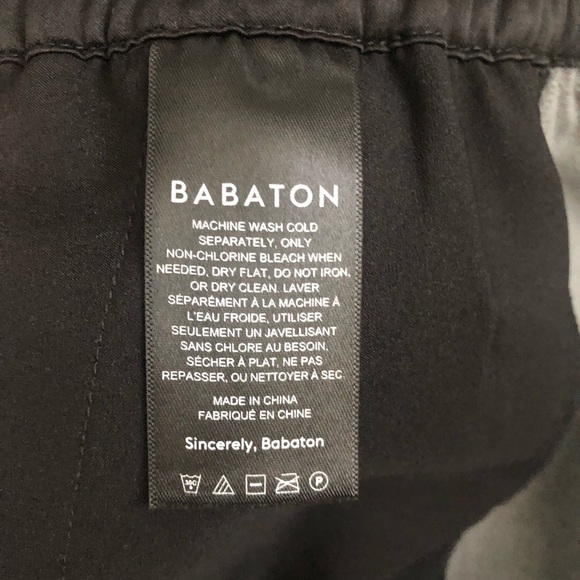 Babaton black slip on faux/ vegan leather mini dress with big two side pockets M - Picture 14 of 15